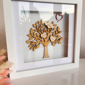 Personalisierter Familienbaum im Rahmen - 22,5x22,5cm