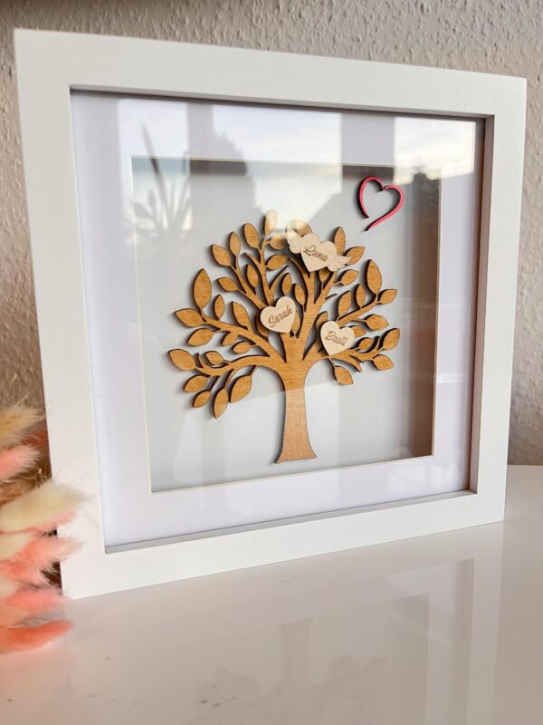 Personalisierter Familienbaum im Rahmen - 22,5x22,5cm