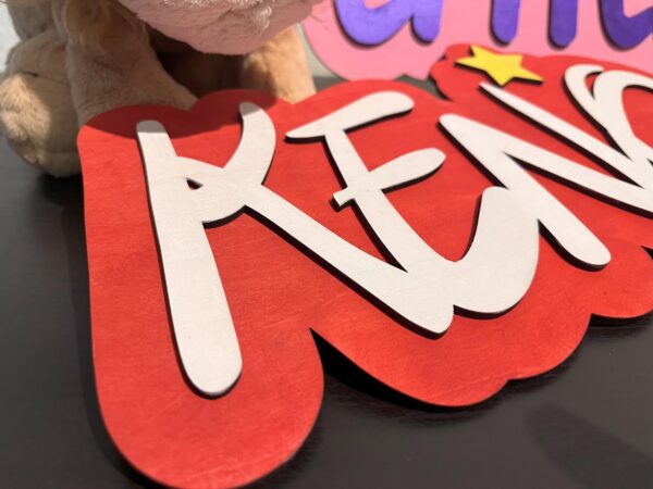 Buntes personalisiertes Namensschild für Kinderzimmer - Farben wählbar - 28x14cm – Bild 4