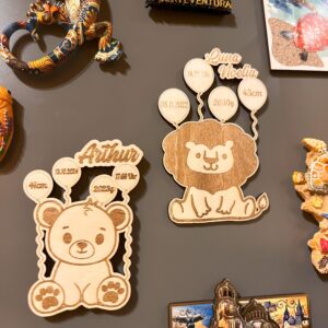 VIELE MOTIVE Personalisierter Holz-Kühlschrankmagnet
