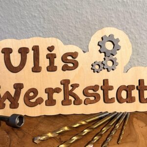 Personalisiertes Türschild aus Holz | mit Wunschname 30x15cm
