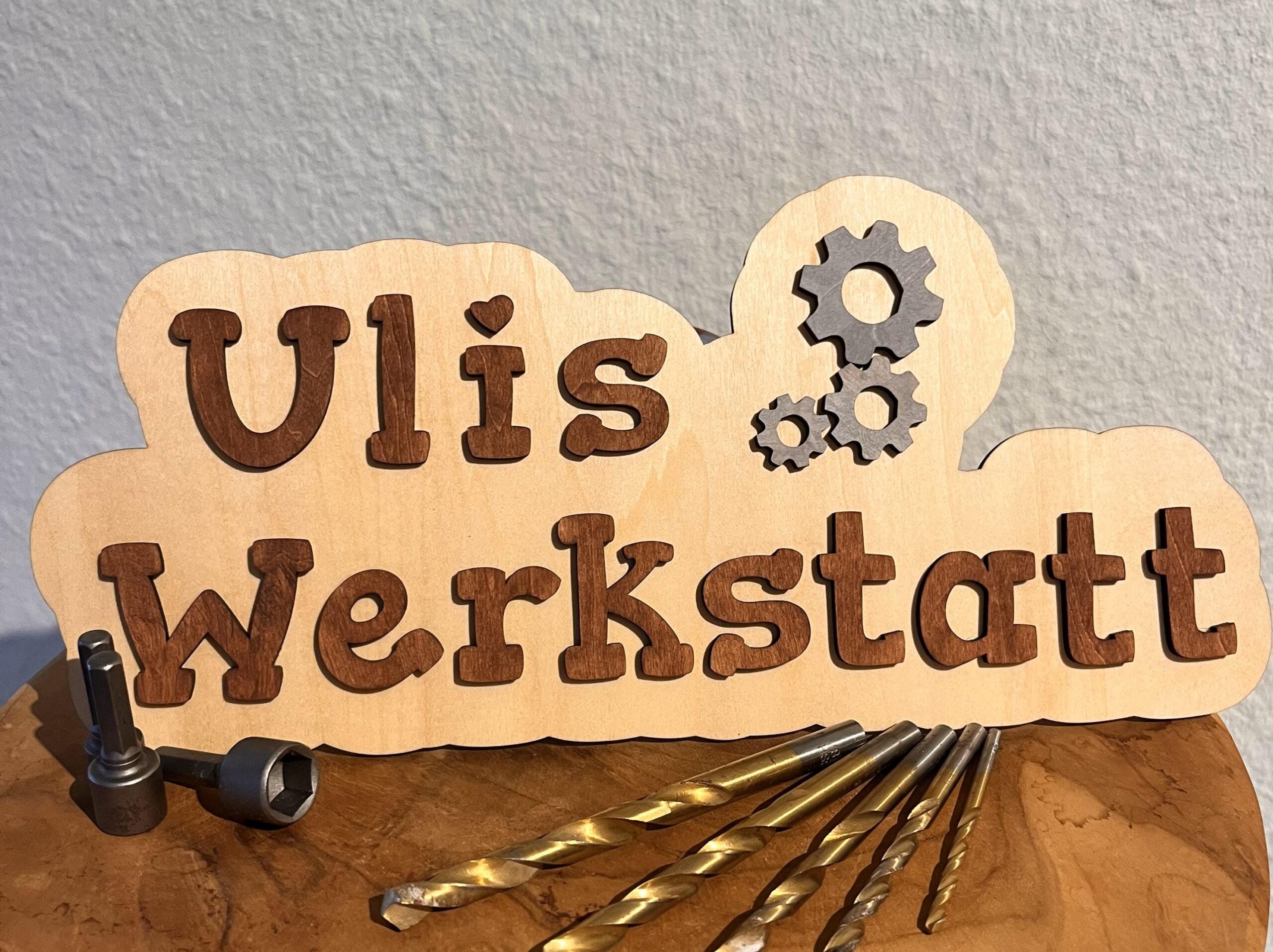 Personalisiertes Türschild aus Holz | mit Wunschname 30x15cm