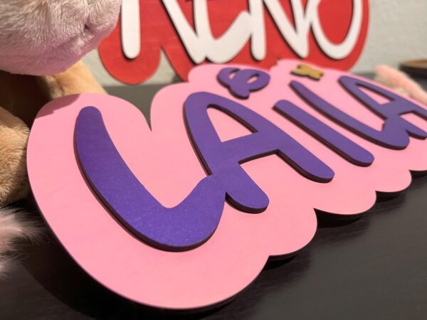 Buntes personalisiertes Namensschild für Kinderzimmer - Farben wählbar - 28x14cm – Bild 3