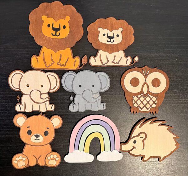 Personalisierter Geburtsteller mit wählbarem Motiv – 24x1cm Handgemachte Holzdeko mit Geburtsdaten – Bild 2